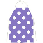 Polka Dots - White on Ube Violet Full Print Apron