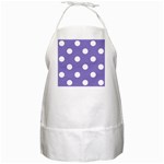 Polka Dots - White on Ube Violet BBQ Apron