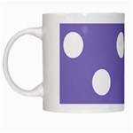 Polka Dots - White on Ube Violet White Mug