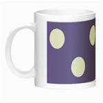 Polka Dots - White on Ube Violet Night Luminous Mug