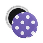 Polka Dots - White on Ube Violet 2.25  Magnet