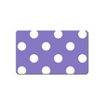 Polka Dots - White on Ube Violet Magnet (Name Card)