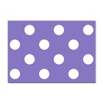 Polka Dots - White on Ube Violet Sticker A4 (10 pack)