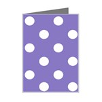 Polka Dots - White on Ube Violet Mini Greeting Card