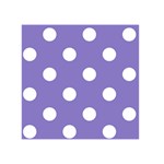 Polka Dots - White on Ube Violet Greeting Card 5  x 7 
