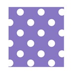 Polka Dots - White on Ube Violet Greeting Card 4.5  x 6 