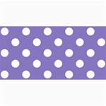 Polka Dots - White on Ube Violet 4  x 8  Photo Cards