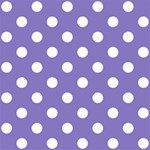 Polka Dots - White on Ube Violet ScrapBook Page 8  x 8 