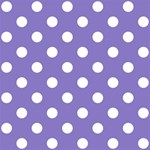 Polka Dots - White on Ube Violet ScrapBook Page 12  x 12 