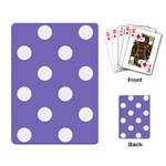 Polka Dots - White on Ube Violet Playing Cards Single Design