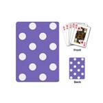 Polka Dots - White on Ube Violet Playing Cards (Mini)