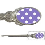 Polka Dots - White on Ube Violet Letter Opener