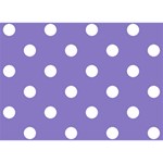 Polka Dots - White on Ube Violet Birthday Cake 3D Greeting Card (7x5)