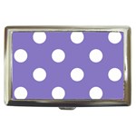 Polka Dots - White on Ube Violet Cigarette Money Case