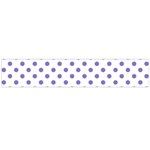 Polka Dots - Ube Violet on White Flano Scarf (Large)