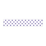 Polka Dots - Ube Violet on White Flano Scarf (Mini)