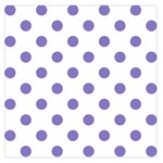 Polka Dots - Ube Violet on White Large Satin Scarf (Square)