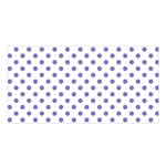 Polka Dots - Ube Violet on White Satin Shawl