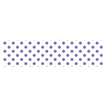 Polka Dots - Ube Violet on White Satin Scarf (Oblong)