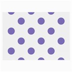 Polka Dots - Ube Violet on White Large Glasses Cloth