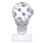 Polka Dots - Ube Violet on White Nurses Watch
