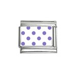 Polka Dots - Ube Violet on White Italian Charm (9mm)