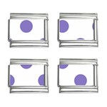 Polka Dots - Ube Violet on White 9mm Italian Charm (4 pack)