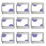 Polka Dots - Ube Violet on White 9mm Italian Charm (9 pack)
