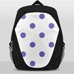 Polka Dots - Ube Violet on White Backpack Bag