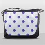Polka Dots - Ube Violet on White Messenger Bag