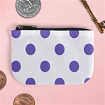 Polka Dots - Ube Violet on White Mini Coin Purse