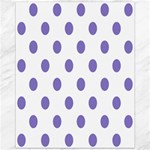 Polka Dots - Ube Violet on White Canvas 11  x 14 