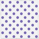 Polka Dots - Ube Violet on White Canvas 12  x 12 