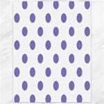 Polka Dots - Ube Violet on White Canvas 12  x 16 