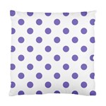 Polka Dots - Ube Violet on White Standard Cushion Case (Two Sides)