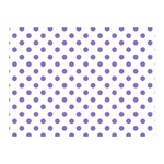 Polka Dots - Ube Violet on White Double Sided Flano Blanket (Mini)