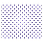Polka Dots - Ube Violet on White Double Sided Flano Blanket (Small)