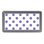 Polka Dots - Ube Violet on White Memory Card Reader (Mini)
