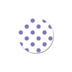 Polka Dots - Ube Violet on White Golf Ball Marker