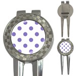 Polka Dots - Ube Violet on White 3-in-1 Golf Divot