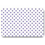 Polka Dots - Ube Violet on White Large Doormat