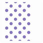 Polka Dots - Ube Violet on White Large Garden Flag (Two Sides)