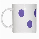 Polka Dots - Ube Violet on White White Mug