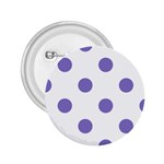 Polka Dots - Ube Violet on White 2.25  Button