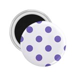 Polka Dots - Ube Violet on White 2.25  Magnet