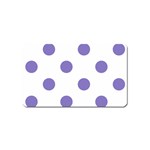 Polka Dots - Ube Violet on White Magnet (Name Card)