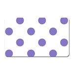 Polka Dots - Ube Violet on White Magnet (Rectangular)