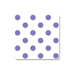 Polka Dots - Ube Violet on White Magnet (Square)