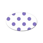 Polka Dots - Ube Violet on White Sticker (Oval)