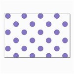 Polka Dots - Ube Violet on White Postcard 4 x 6  (Pkg of 10)
